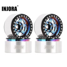 INJORA 143g Super Heavy Brass &amp; Aluminum Deep Dish 1.9 Beadlock Wheel Rim for 1/ - £56.09 GBP