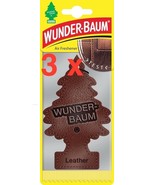 Wunder-Baum Car air freshener LEATHER - Pack of 3 - FREE SHIPPING