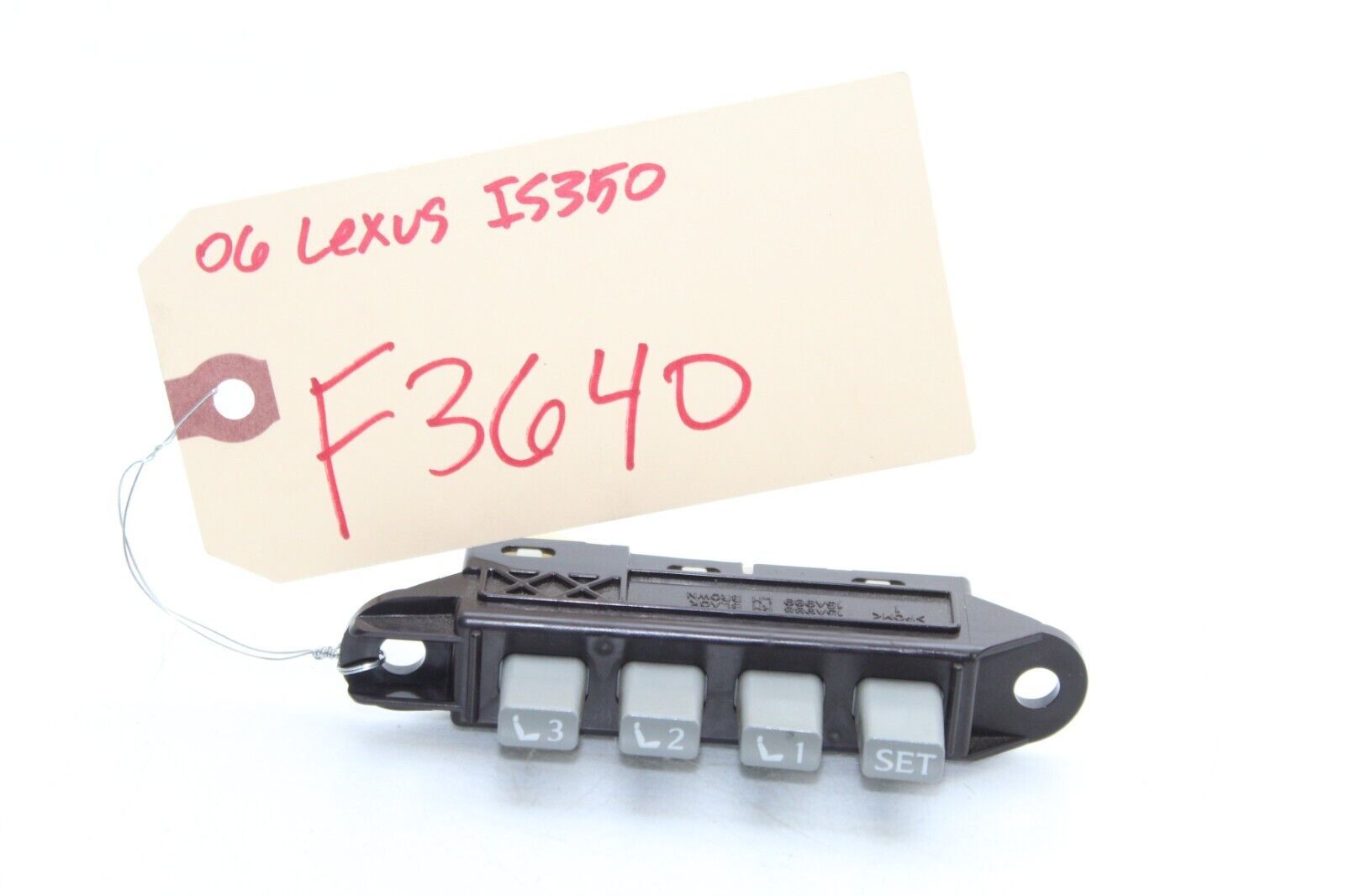 06-13 LEXUS IS350 Front Left Driver Seat Switch Memory Switch F3640 - $34.40