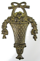 Antique French Bronze Doré Urn with Garland Ornamentation 9.5&quot; Tall  - £54.73 GBP