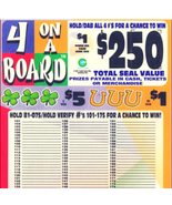 LuckyDucky $1 Pull Tabs - Seal Cards, Holders - 4 On A Board - 440 Count... - $68.55