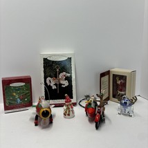 Lot Of 7 Random Hallmark Christmas Ornaments 1 New, Motorized Holiday Decor - $18.36