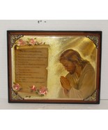 Religious Ten Commandments Jesus Praying Wall Plaque Christian Decor Art... - $33.78 CAD