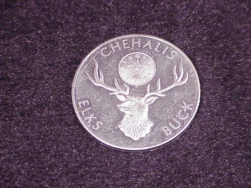 1968 Chehalis Elks Lodge No. 1374 Centennial Celebration Buck Token, Washington - $5.95