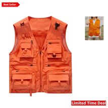 Versatile Women's Outdoor Tactical Vest with Multiple Pockets - Orange M... - $58.36