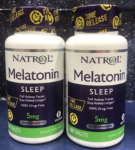 2  x Natrol MELATONIN Time Release 5mg Sleeping Aid 100 Tablets each  9/25 - $16.82