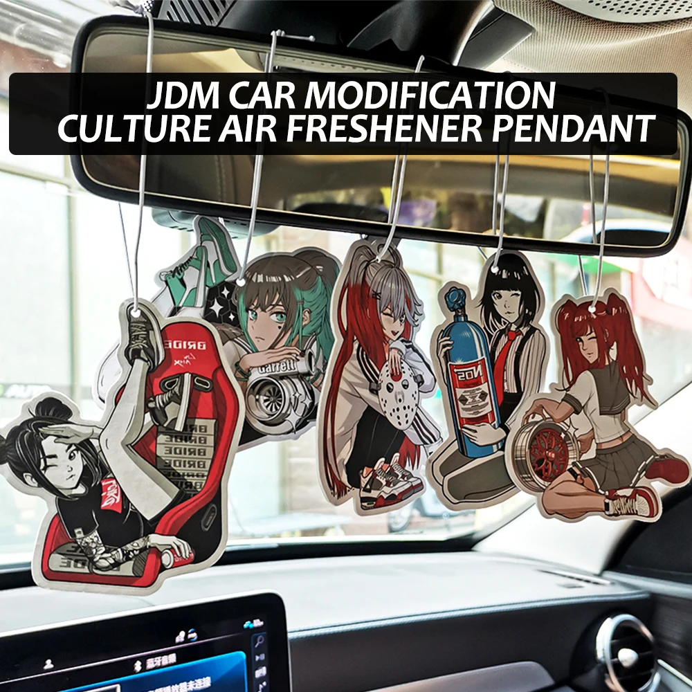 Newest Car Air Freshener Sexy Anime Girl Hanging Rearview Mirror Perfume... - $10.47+