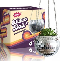 Disco Ball Planters, Hanging Disco Ball Planters, Unique Plant Pots, And - £23.53 GBP