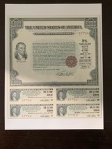 Reproduction Frameable $5,000 US Treasury Note 1976/1986 James Monroe Se... - $9.99