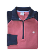 Brooks Brothers Mens Pink Navy Two Tone Cotton 1/2 Zip Sweater, L Large ... - $80.72 CAD