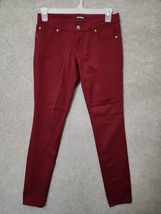 Express Skinny Leg Jeans Womens 8 Burgundy Red Cotton Stretch NEW - $32.54