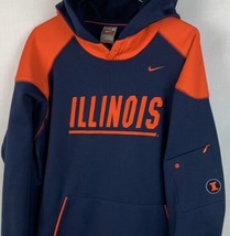 Nike Hoodie Illinois Fighting Illini Sweatshirt NCAA Navy Swoosh Men’s Medium - £39.30 GBP