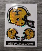 1990 NFL New Orleans Saints Vintage Prismatic Vending Machine Sticker Football - £3.52 GBP