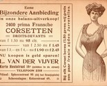 Vtg Advertising Trade Card South Holland L Van Der Vijver Corsets - $34.24