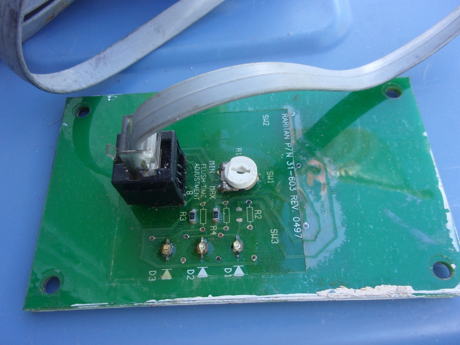 Raritan Lectra/San Marine Sanitation PUSH-TO-FLUSH control pad with wire harness Item image 3