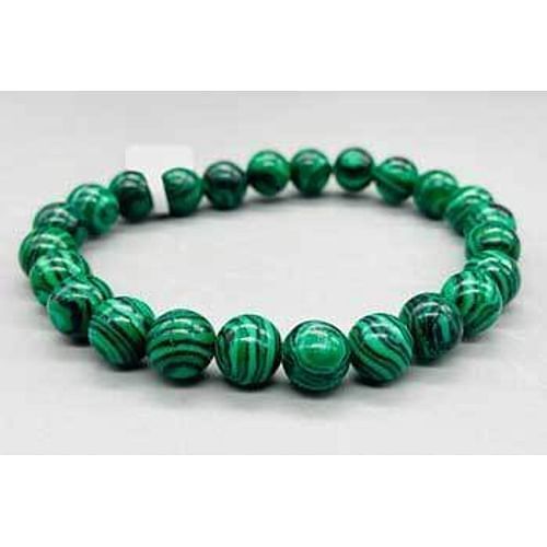 8mm Malachite, synthetic bracelet - $5.75
