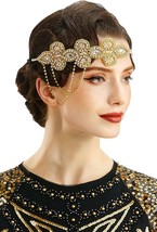 1920s Flapper Headband Crystal Great Gatsby Headpiece Roaring 20s Flapper Gatsby - £26.20 GBP