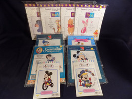 10 Disney Characters Cross Stitch - Pooh Mickey Donald Minnie Snow White - New - £78.33 GBP