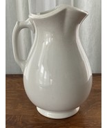 Antique White Ironstone Pitcher 12” Knowles, Taylor &amp; Knowles c.1880-1890 - $1,681.00 MXN