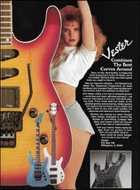 Vester Vintage Sunburst Electric Guitar &amp; Bass advertisement 1980 ad print - £3.30 GBP