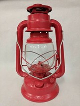 V&amp;O Vintage Camper Lantern Red Metal 35HR Burn 12OZ Capacity #200-30030 11&quot; - £17.36 GBP