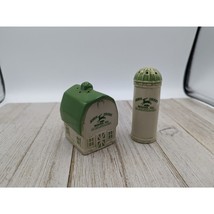 John Deere Ceramic Salt &amp; Pepper Shaker Set Barn and Silo - $12.96