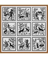 Jean de La Fontaine Fables Sampler Set 3 Cross Stitch Pattern PDF - £7.81 GBP