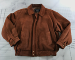 Vintage Burberrys Leather Coat Mens Medium Brown Zip Front Collar Thinsu... - $445.49