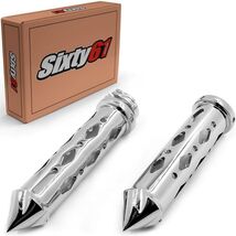 Suzuki GSXR 600 750 Hand Grips 1999-2025 Chrome Spike Cut Outs Billet Al... - €50,29 EUR