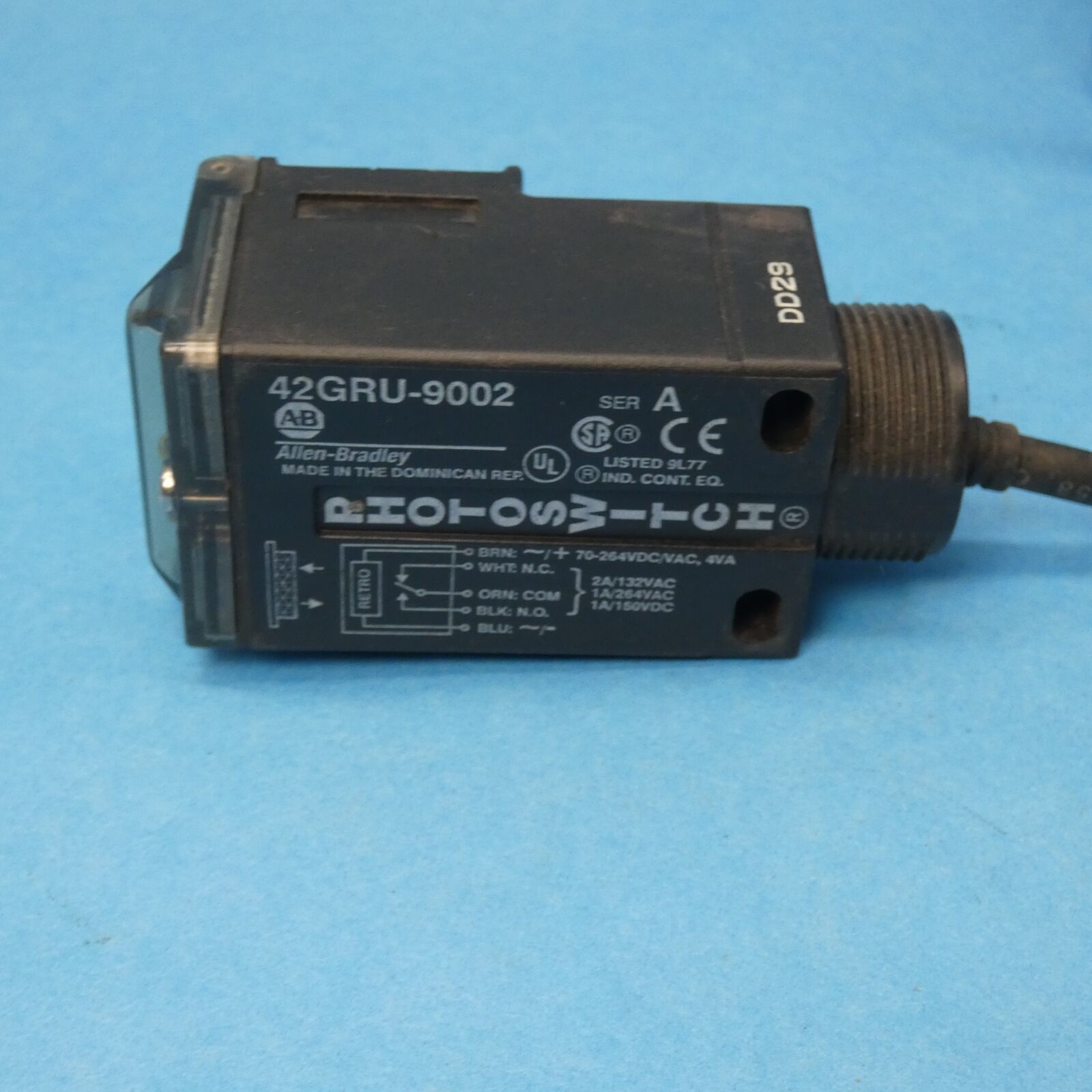 Allen Bradley 42GRU-9002 Retroreflective SPDT 70-264V Cable Tested W/hardware - £51.66 GBP - £63.58 GBP