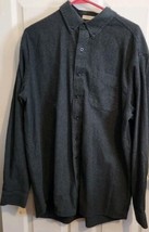 LL Bean Gray Navy Plaid Flannel Shirt Mens L-Tall 298277 Cotton Traditio... - $19.95