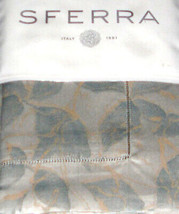 Sferra Blumi Storm Blue Standard Sham Floral Cotton Sateen Jacquard Italy New - £36.69 GBP