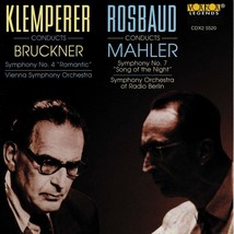 Symphony 7 / Symphony 4 Romantic [Audio CD] Otto Klemperer and Hans Rosbaud - $8.86
