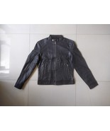 CALVIN KLEIN Leather Biker Jacket $450 FREE WORLDWIDE SHIPPING FAT 0104 - $4,979.67 MXN