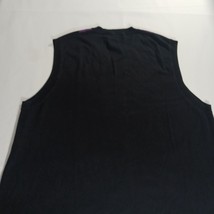 Claiborne Women's Knit Black Cotton Vest Sweater Size 3XLT Black w/Purple Argyle image 14