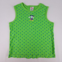 The Disney Store Women&#39;s Tank Top Small Green Teal Blue Polka Dot Mickey Mouse - £9.95 GBP