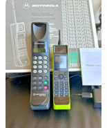 Rare! 1996 Blue DynaTAC Digital Phone &amp; Mini Moto Green Cell / Duo Brick... - £666.86 GBP