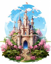 Fairytale Castle Clip Art- 10 High Quality JPGs/ Digital Print/ Digital Download - £1.31 GBP