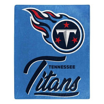 Tennessee Titans 50&quot; by 60&quot; Plush Signature Raschel Throw Blanket - NFL - £28.99 GBP