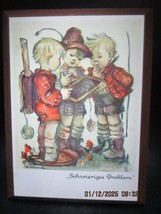 Vintage Hummel Print On Wood 7 X 5&quot; ^^ - $19.80