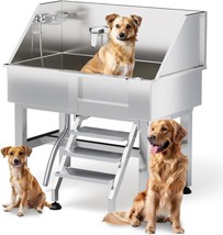 Dog Washing Station, 38 Professional Dog Bathing Station Stainless Steel... - $360.99