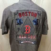 NWT Tommy Bahama Boston Red Sox Embroidered Hawaiian Shirt Sz Small Baseball - £116.80 GBP