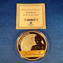 2017 Battle Of The Bulge World War II Commemorative Proof 2&quot; Coin w/COA - £58.83 GBP