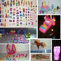 Huge Lot of Polly Pocket Dolls Clothes Accessories Horse Playsets Backpack +More - £95.91 GBP