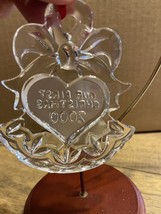 Marquis Waterford  Crystal Heart Christmas Ornament Year 2000 - $17.00