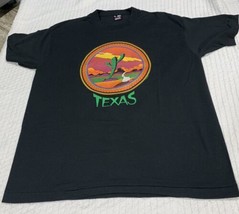 Vintage TEXAS Single Stitch Souvenir Shirt Bright Color Cactus Made in U... - $9.50