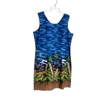 Kys Hawaii Womens Size L Vintage Dress Tank Sleeveless Surf Board Hawaiian Waves - £23.73 GBP