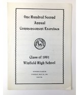 Winfield High School Class of 1981 Commencement Exercises Program Kansas - £12.67 GBP