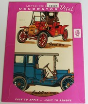 Vintage Meyercord Decals Decorative Transfers 1910 Cadillac Ford  - £7.85 GBP
