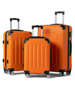 Hardside Lightweight Spinner Orange 3 Piece Luggage Set with TSA Lock - $123.91